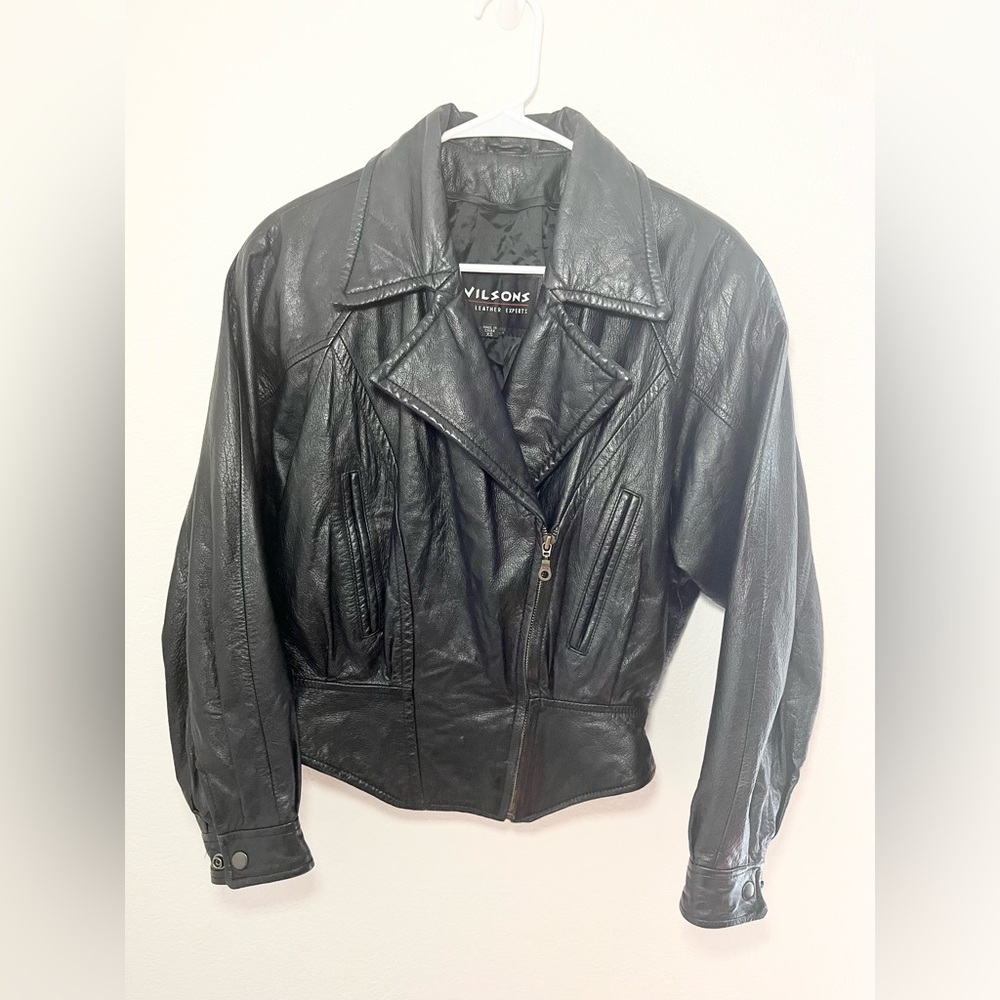Wilson’s Leather Vintage Women’s Motorcycle Leather Jacket - black - XS